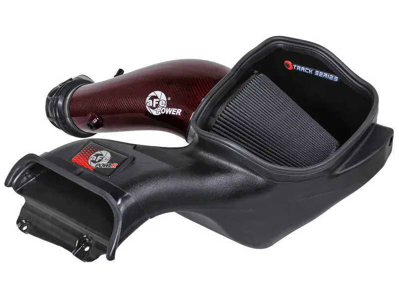 Afe 23-24 Ford F150 Raptor R V8 5.2L Supercharged Red Carbon Track Series Air Intake W/ P5r Filter 1