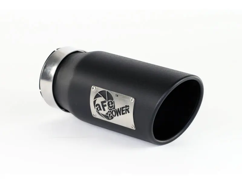 Afe Power Diesel Exhaust Tip Black- 4 In In X 5 Out X 12 In Long Bolt On (Right) 1