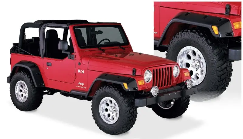 Bushwacker 97-06 Jeep Tj Max Pocket Style Flares 4Pc - Black 1