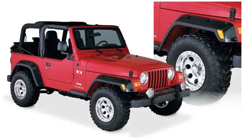 Bushwacker 97-06 Jeep Tj Pocket Style Flares 4Pc - Black 1