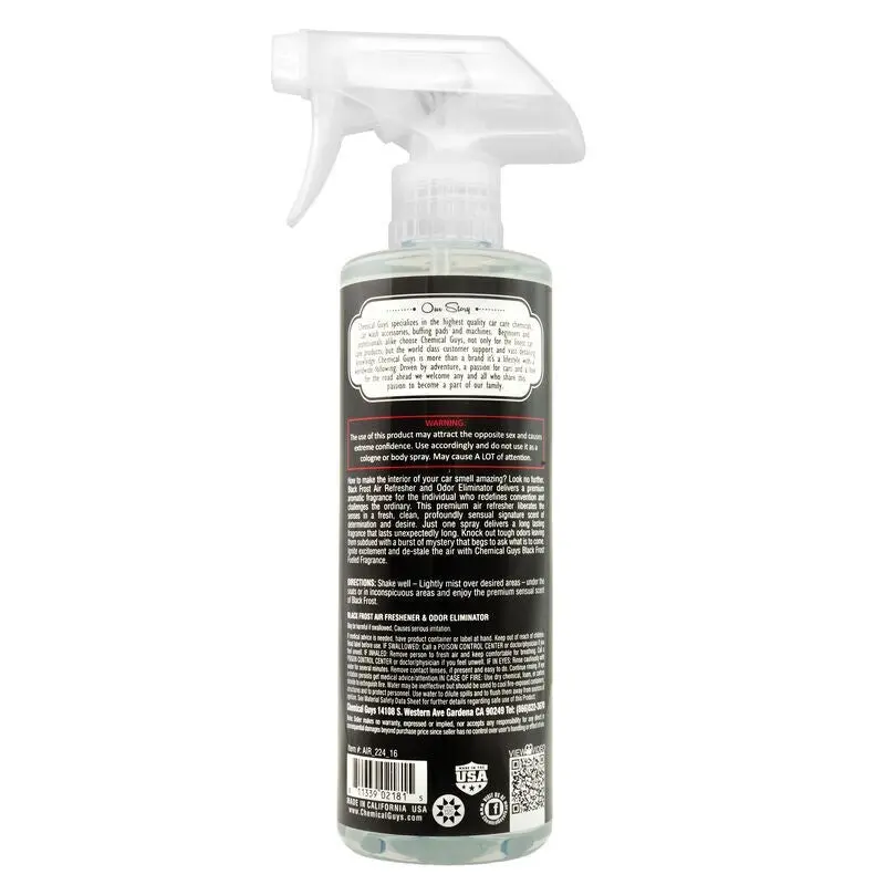 Chemical Guys Black Frost Air Freshener & Odor Eliminator - 16Oz 1