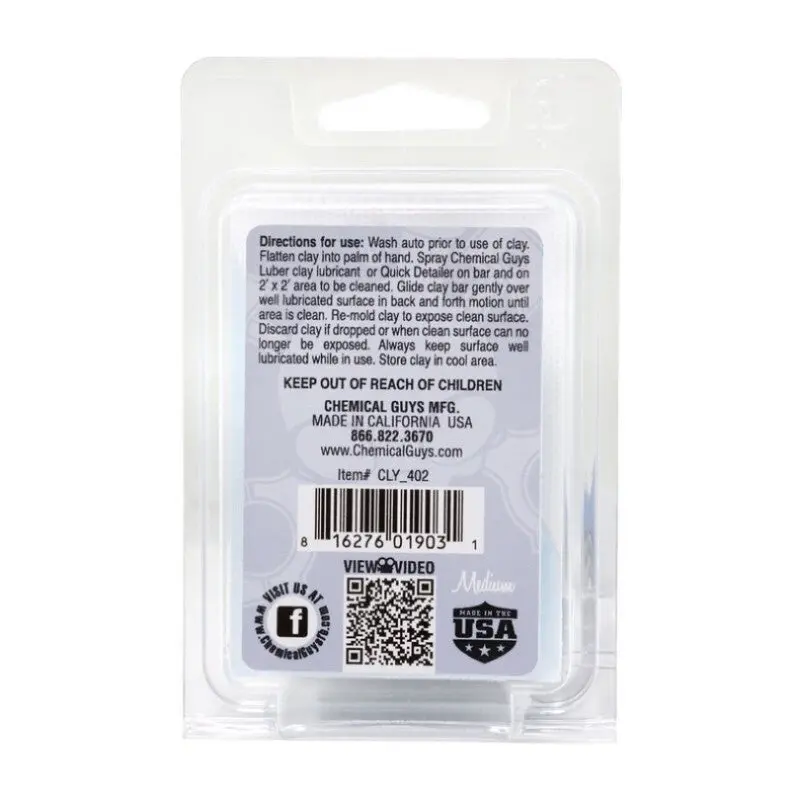 Chemical Guys Clay Bar (Medium Duty) - Gray - Case Of 12 1