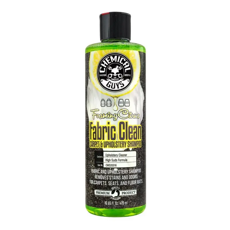 Chemical Guys Foaming Fabric Clean Carpet/Upholstery Shampoo & Odor Eliminator - 16Oz - Case Of 6 1