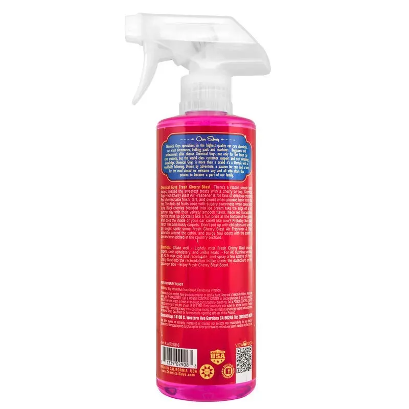 Chemical Guys Fresh Cherry Blast Air Freshener & Odor Eliminator - 16Oz - Case Of 6 1