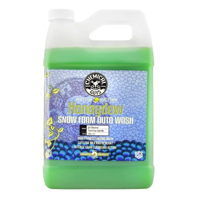 Chemical Guys Honeydew Snow Foam Auto Wash Cleansing Shampoo - 1 Gallon - Case Of 4 1