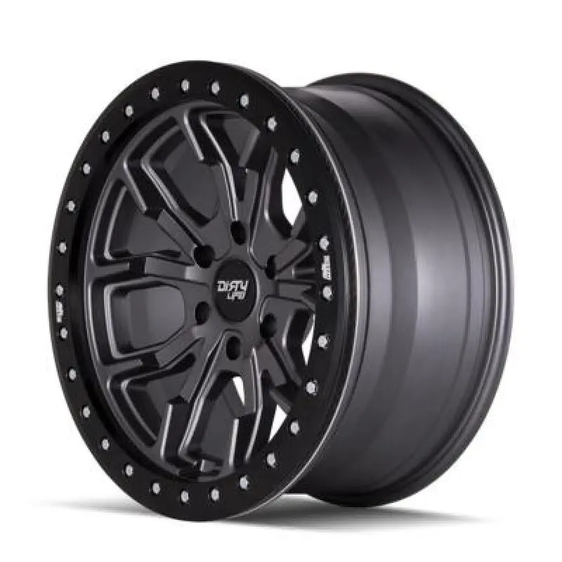 Dirty Life 9303 Dt-1 17X9/5X127 Bp/-12Mm Offset/78.1Mm Hub Matte Gunmetal Wheel - Simulated Rashring 1