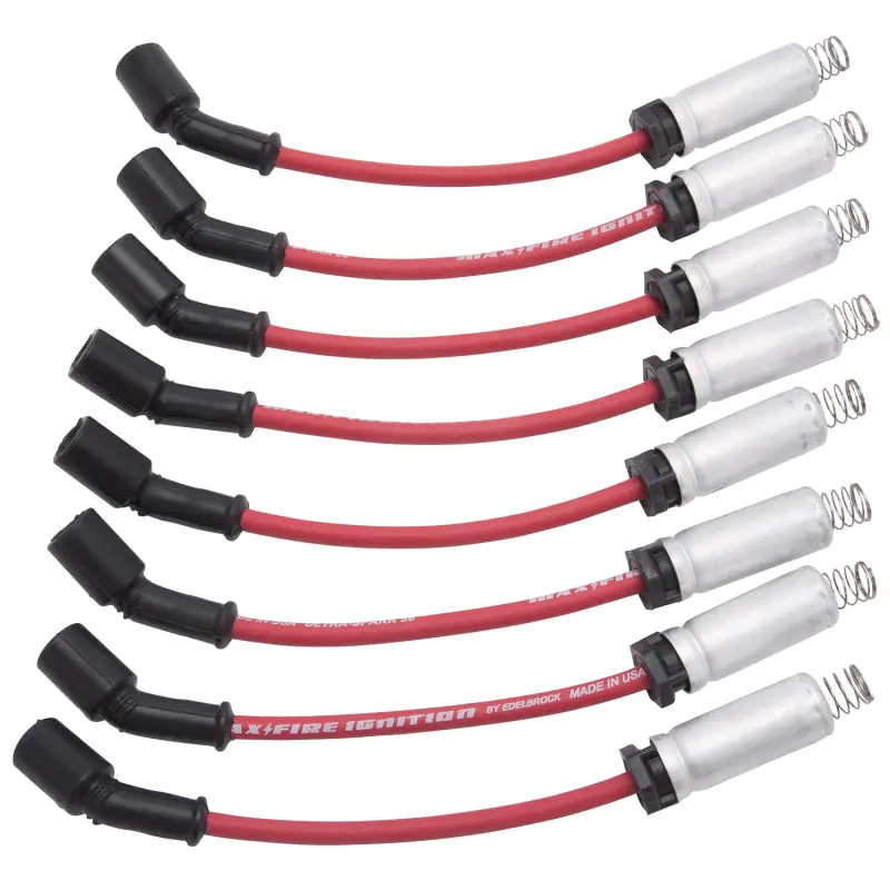 Edelbrock Spark Plug Wire Set Ls Truck W/ Metal Sleeves 99-15 50 Ohm Resistance Red Wire (Set Of 8) 1