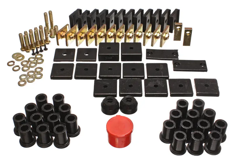 Energy Suspension 64-78 Toyota Fj40 Land Cruiser Black Hyper-Flex Master Bushing Set 1