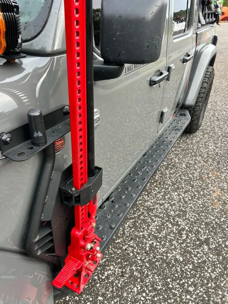Go Rhino 18-24 Jeep Wrangler Jl/Jlu/Jt Front Fender Jack Mount For Hi-Lift Jack - Tex. Blk 1