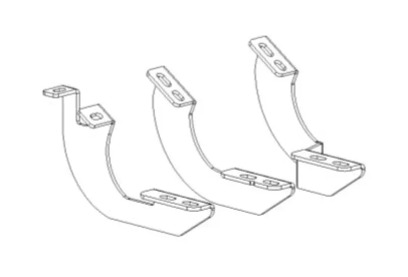 Go Rhino 2024 Toyota Tacoma Dc 4Dr Mounting Brackets (V-Series V3/Rb10 Slim/Rb20 Slim) - Tex. Blk 1