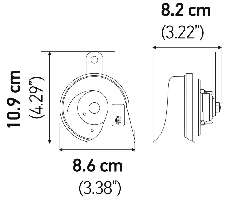 Hella 12V Twin Trumpet Horn Kit With Bracket - Toyota 1