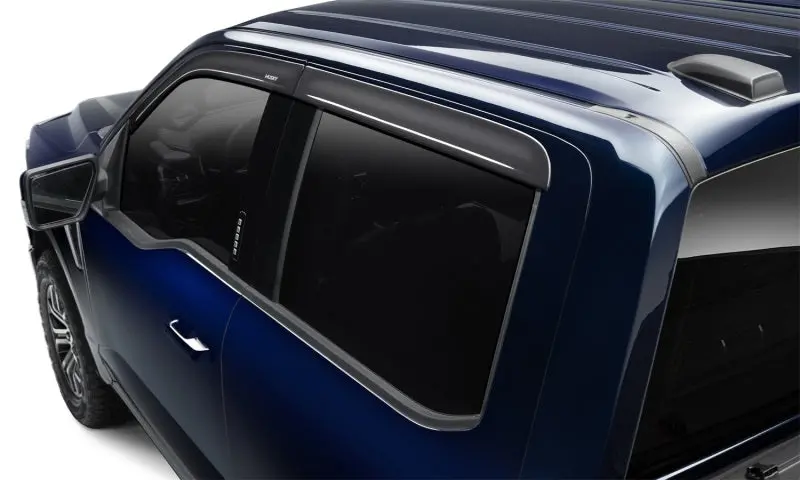Husky Liners 09-18 Dodge Ram 1500 Quad Cab In-Channel Mount Ventvisor Low Profile (4Pc) - Smoke 1