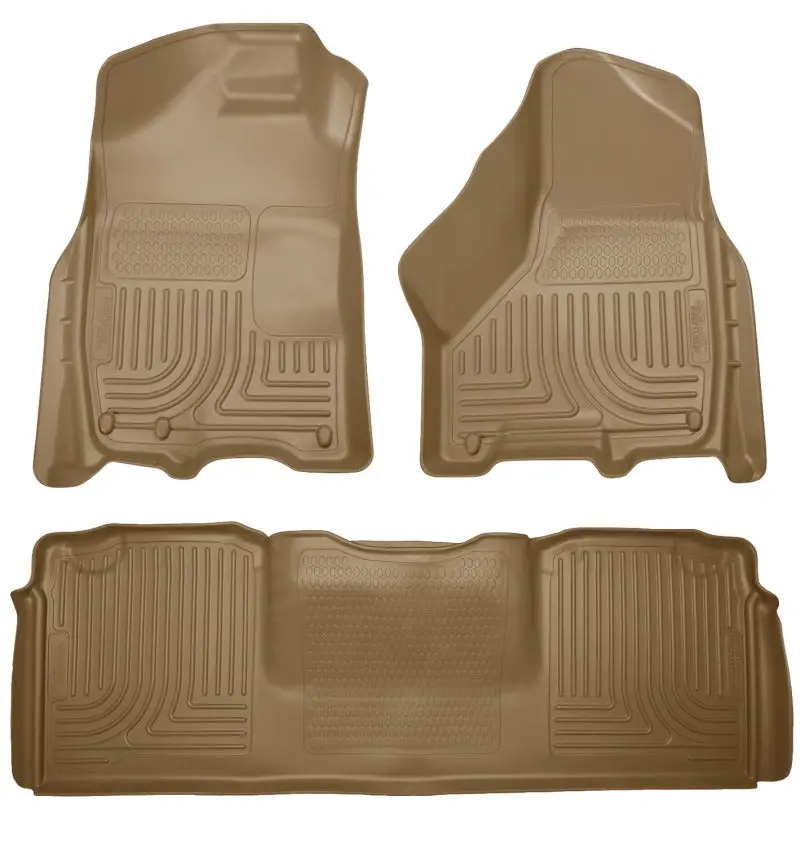 Husky Liners 10-12 Dodge Ram 2500/3500 Mega Cab Weatherbeater Combo Tan Floor Liners 1