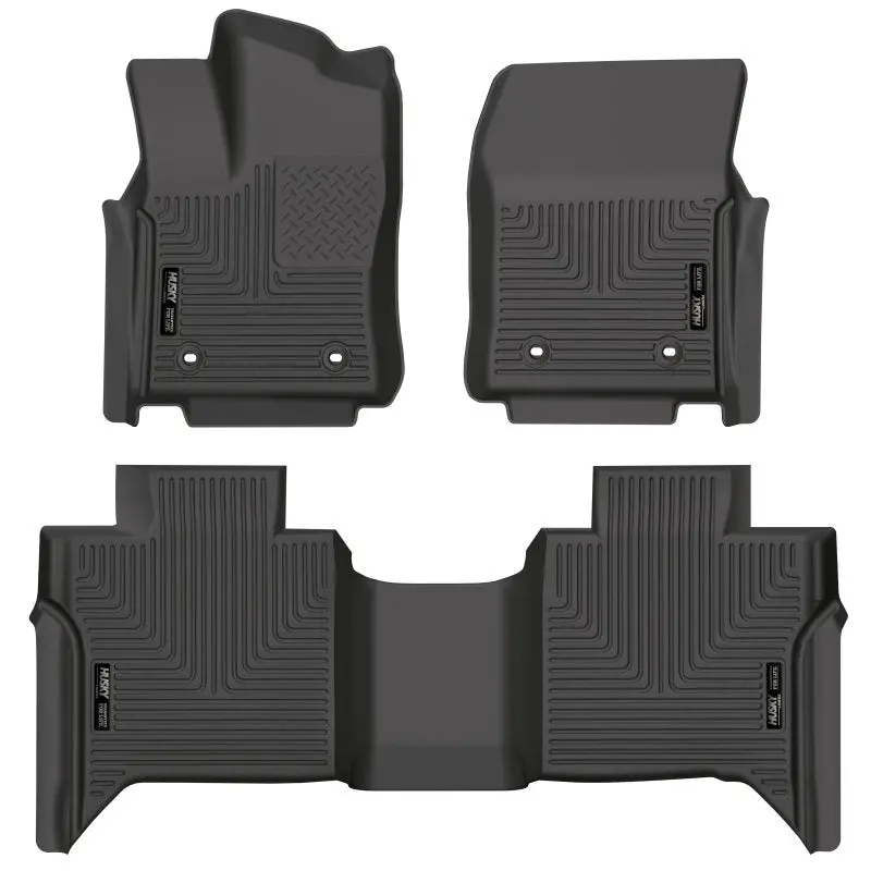 Husky Liners 2022 Toyota Tundra Weatherbeater Cc Crewmax Front & 2Nd Seat Floor Liner - Blk 1
