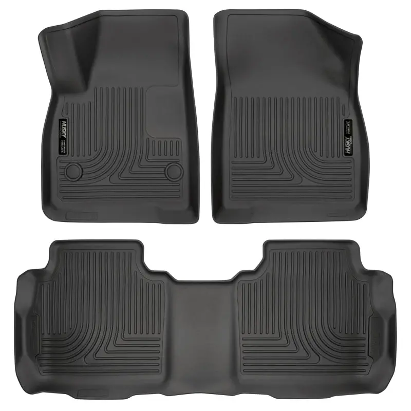 Husky Liners Weatherbeater 17-23 Cadillac Xt5 / 17-23 Gmc Acadia Front & 2Nd Seat Floor Liners - Blk 1