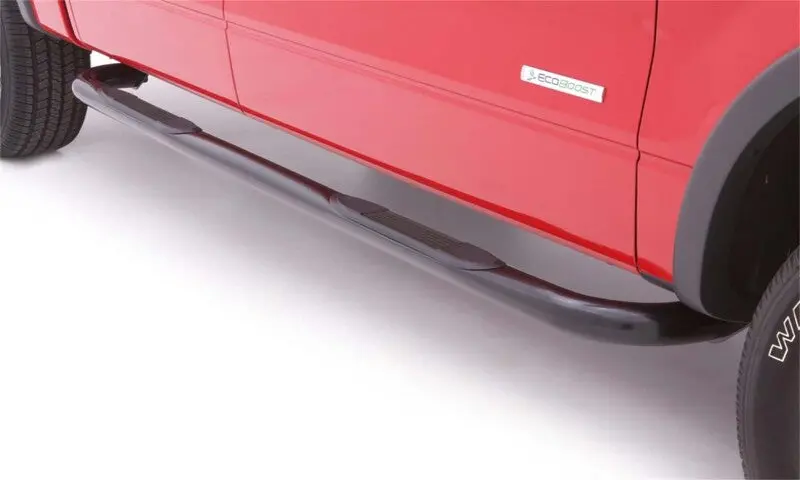 Lund 01-13 Chevy Silverado 1500 Crew Cab (Body Mount) 3In. Round Bent Steel Nerf Bars - Black 1