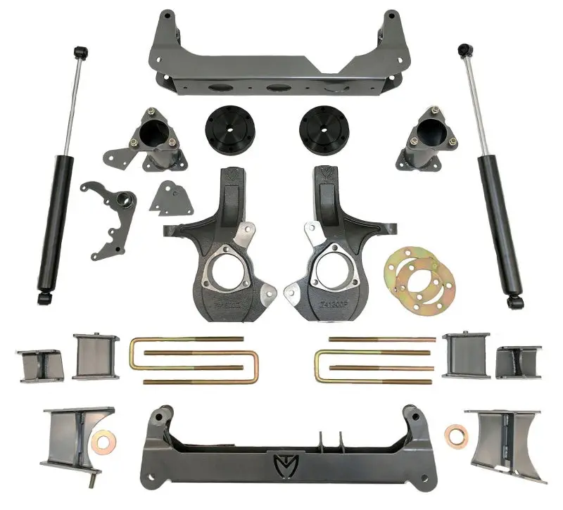 Maxtrac 14-16 Gm K1500 4Wd W/Cast Steel Susp. (Non Magneride) 7In/7In Maxpro Spindle Lift Kit 1