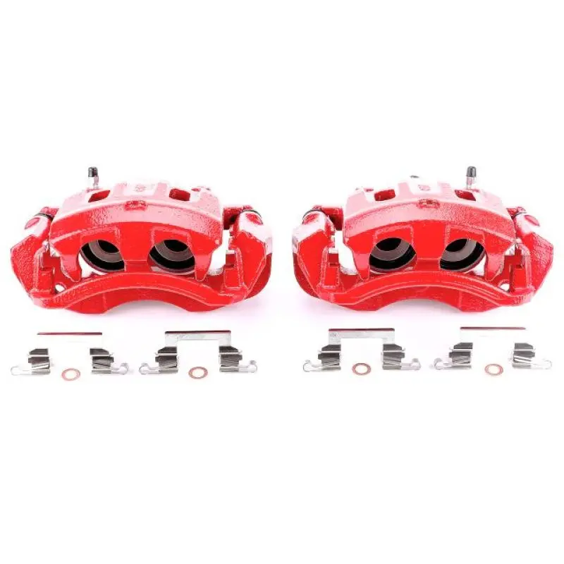 Power Stop 00-05 Ford Excursion Rear Red Calipers W/Brackets - Pair 1