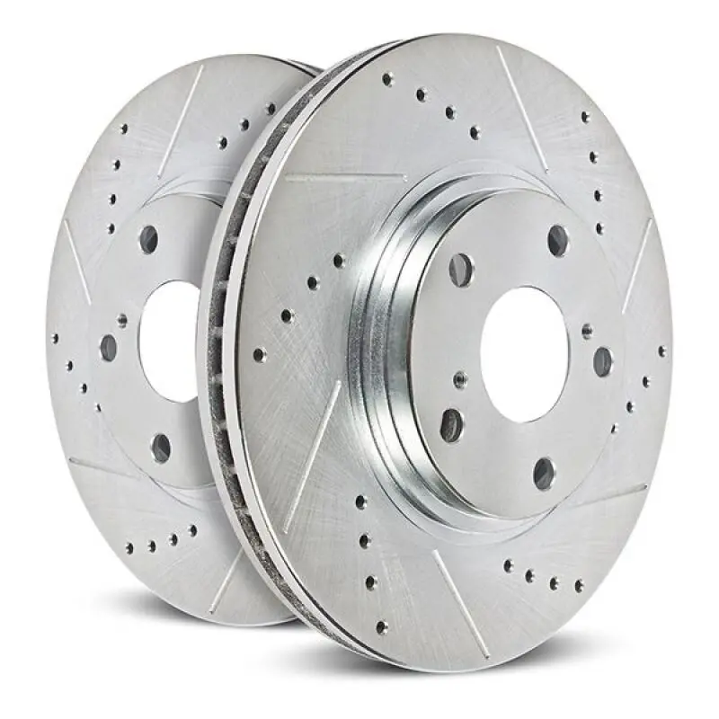 Power Stop 23-24 Ford F-250 Super Duty Rear Right Drilled & Slotted Rotor 1