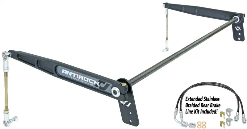 Rockjock Jk 4D Antirock Sway Bar Kit Rear Bolt-On Forged Arms 1
