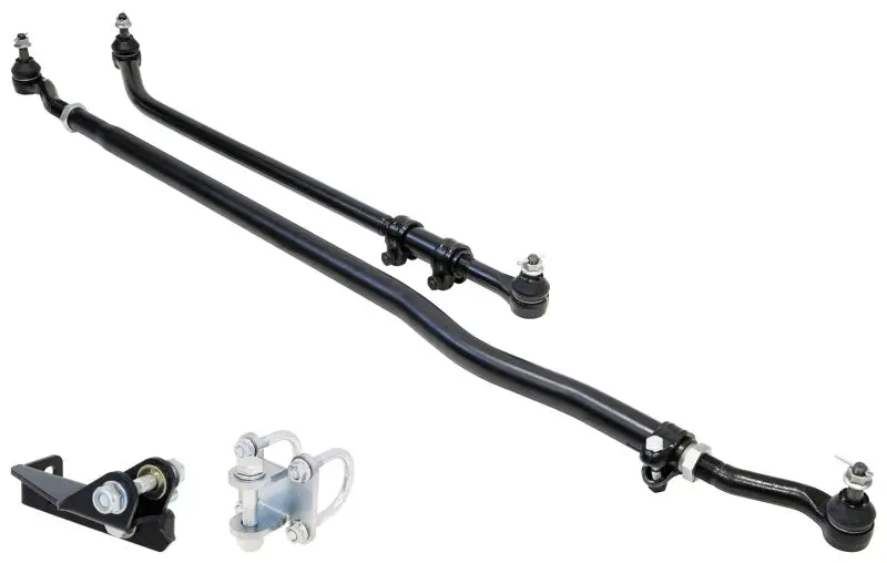 Rockjock Jl/Jt Currectlync Steering System Forged Drag Link 42Mm Tie Rod Tube W/Stabilizer Brackets 1