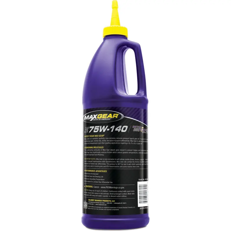 Royal Purple Max Gear Synthetic 75W-140 Gear Oil - 1 Quart 1