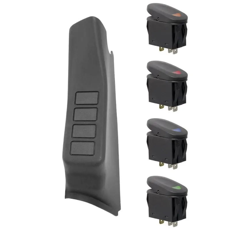 Rugged Ridge A-Pillar 4 Switch Pod Kit Black Lhd 11-18 Jk 1