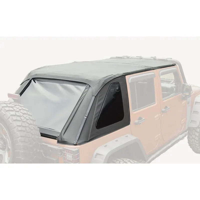 Rugged Ridge Bowless Soft Top Black Diamond 4-Door 07-18 Jeep Wrangler Jk 1
