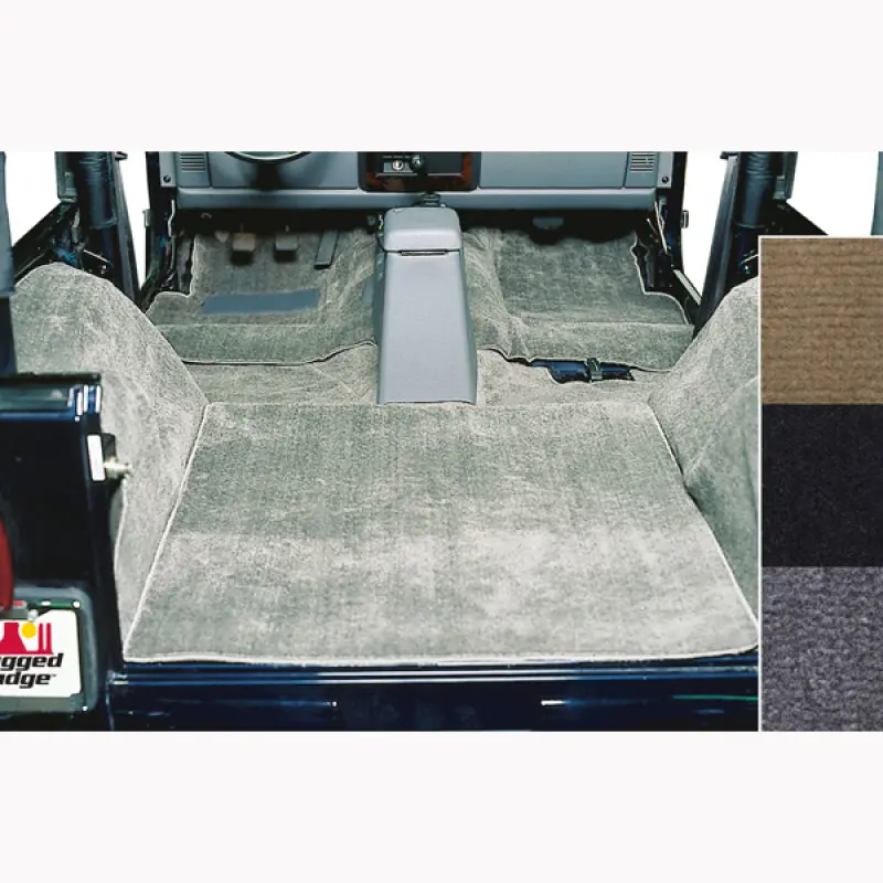 Rugged Ridge Deluxe Carpet Kit Gray 76-95 Jeep Cj / Jeep Wrangler Models 1