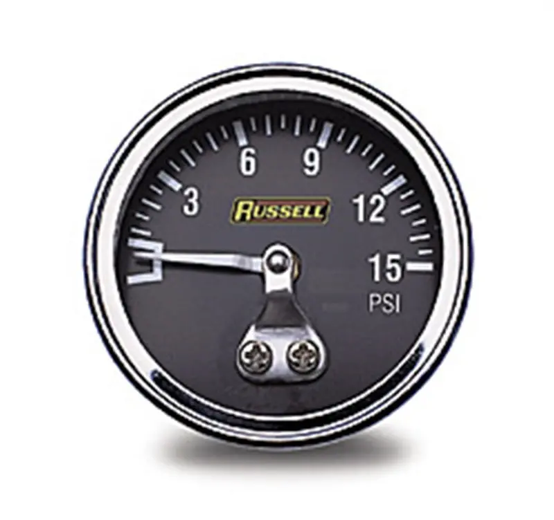 Russell Performance 15 Psi Fuel Pressure Gauge (Non Liquid-Filled) 1