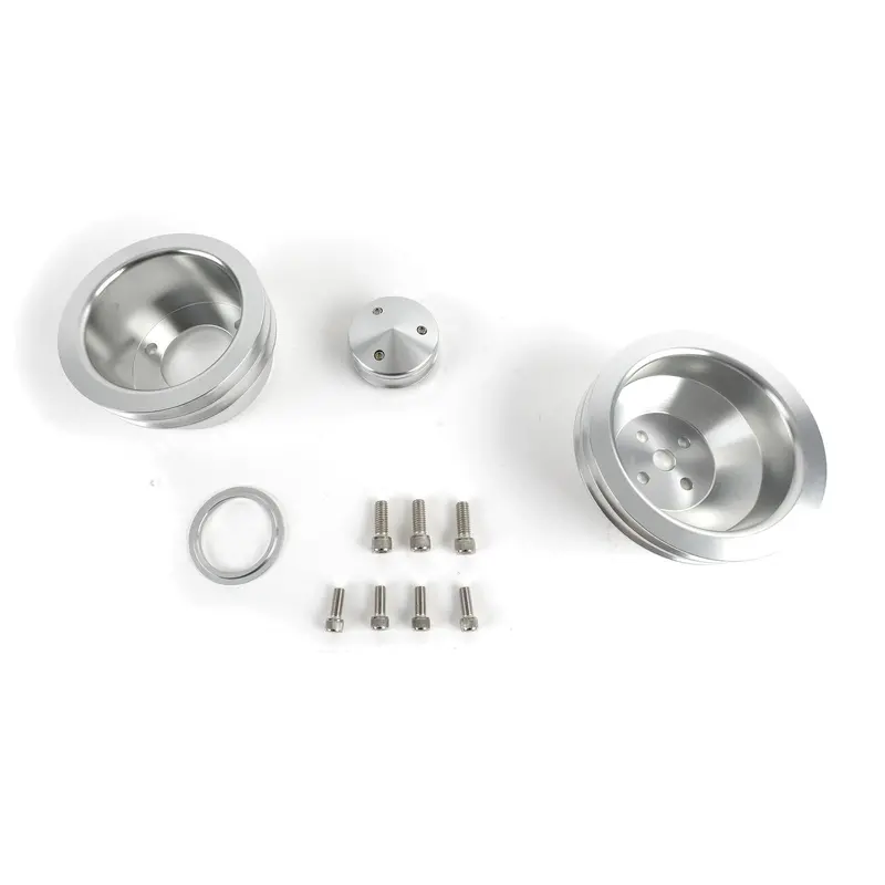 Scott Drake Aluminum V-Belt Pulley Set For Small Block Ford – Part #B-F102 1