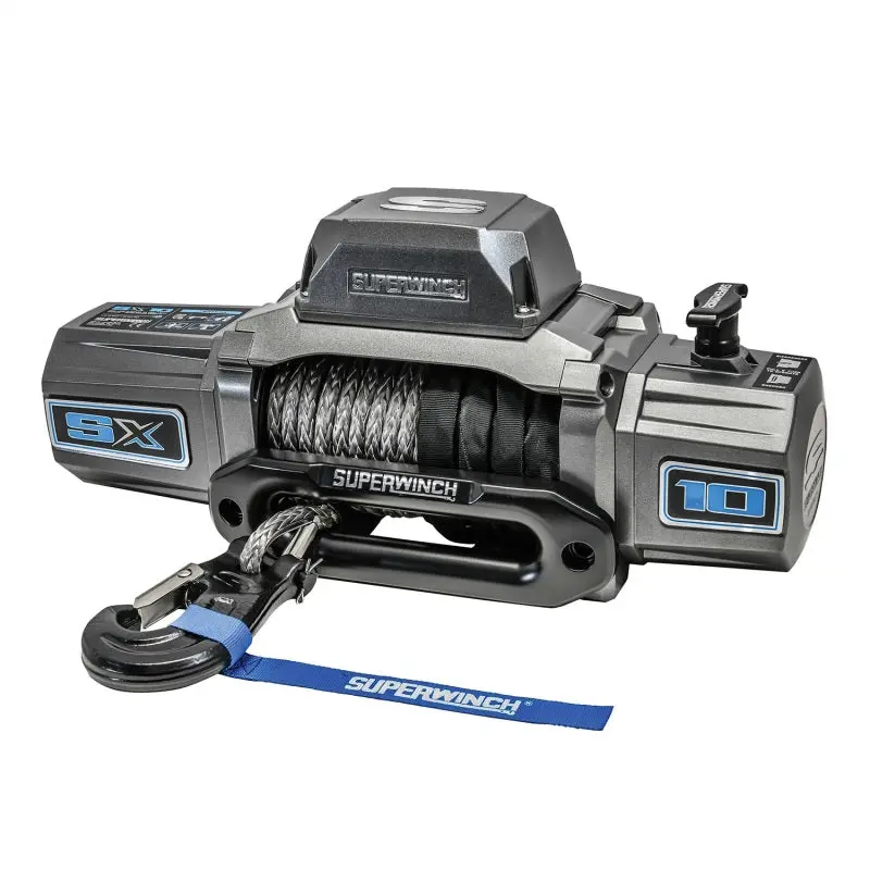 Superwinch 10000 Lbs 12V Dc 3/8In X 80Ft Synthetic Rope Sx 10000 Winch 1