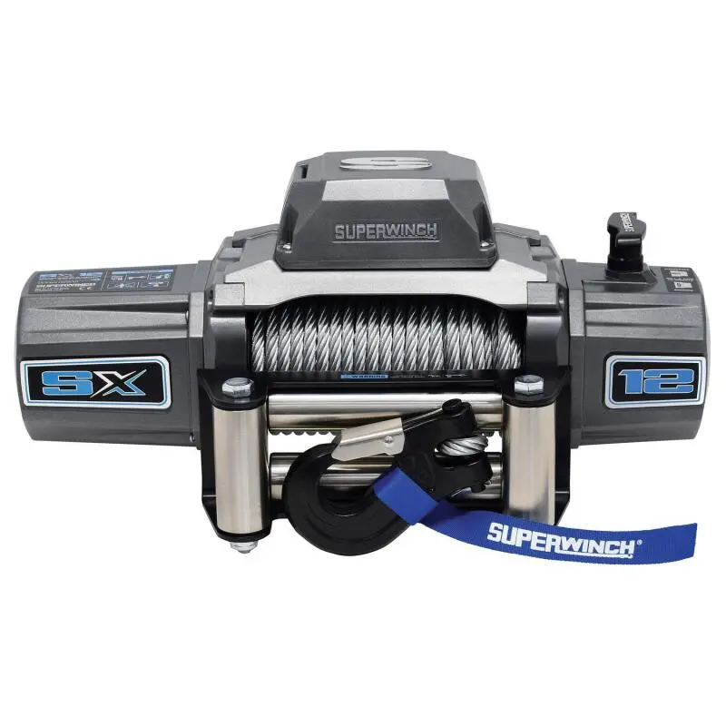 Superwinch 12000 Lbs 12V Dc 3/8In X 85Ft Wire Rope Sx 12000 Winch - Graphite 1