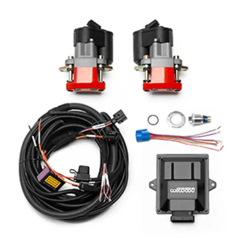 Wilwood Electronic Parking Brake Rear Retrofit Kit - 0.810In Rotor W/ Red Caliper 1