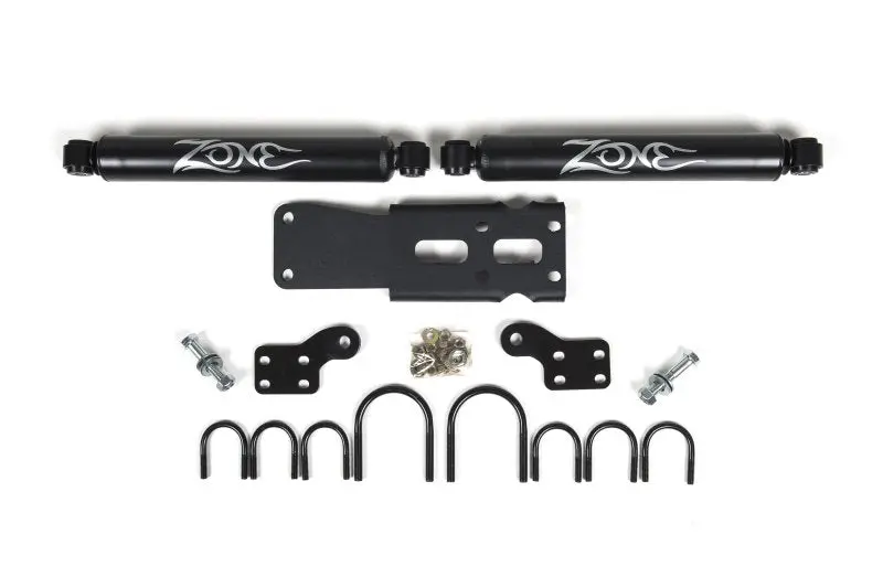 Zone Offroad 07-18 Jeep Wrangler Jk Dual Steering Stabilizer Kit 1