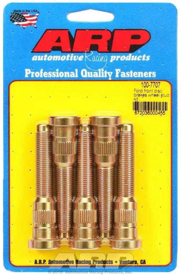 Arp 100-7707 Wheel Stud Kit – 1/2"-20 Thread, 3.050" Length, Knurled Shank (5-Pack) 1