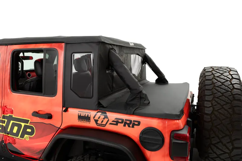 Bestop Halftop Soft Top For Jeep Wrangler Jk – 4-Door, 2007–2018, Black Diamond Finish (Model #53901-35) 1