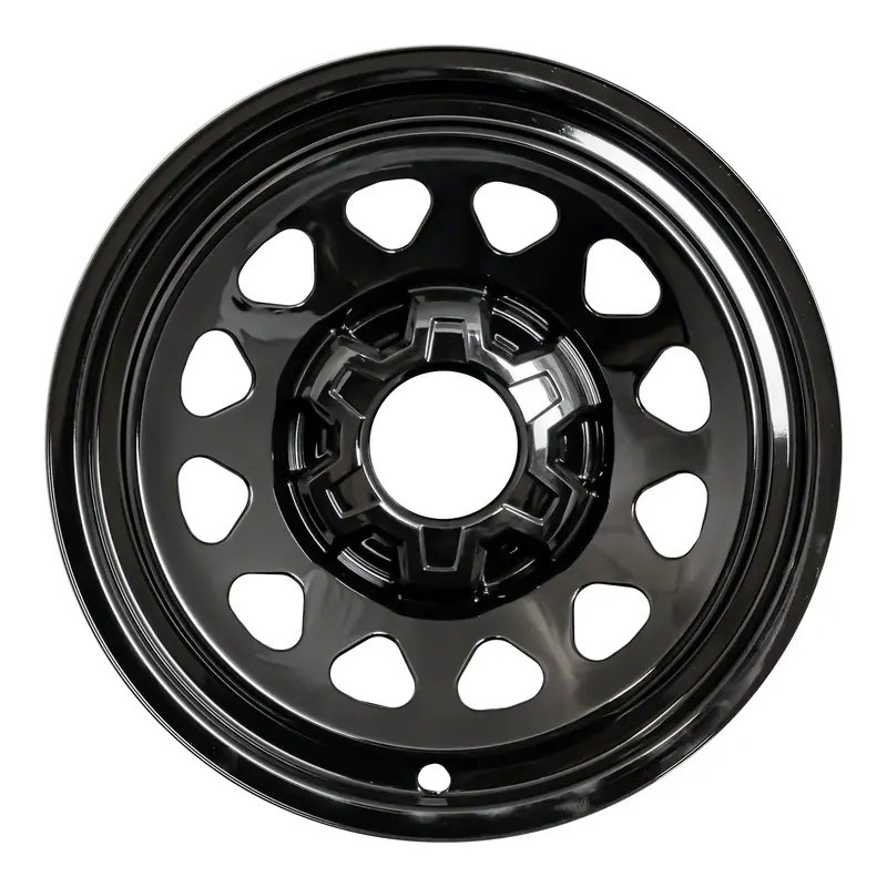Coast To Coast Gloss Black 17" 6-Spoke Plastic Wheel Covers – Set Of 4 For Steel Wheels 1