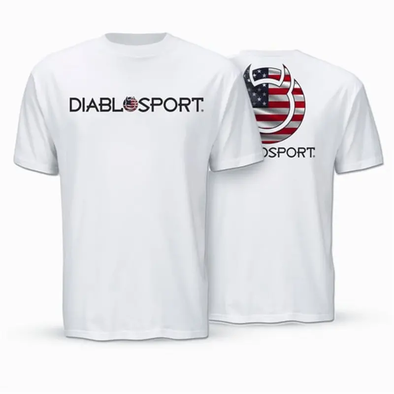 Diablosport Usa Flag Graphic T-Shirt – White, 2Xl, Patriotic Performance Brand Apparel 1