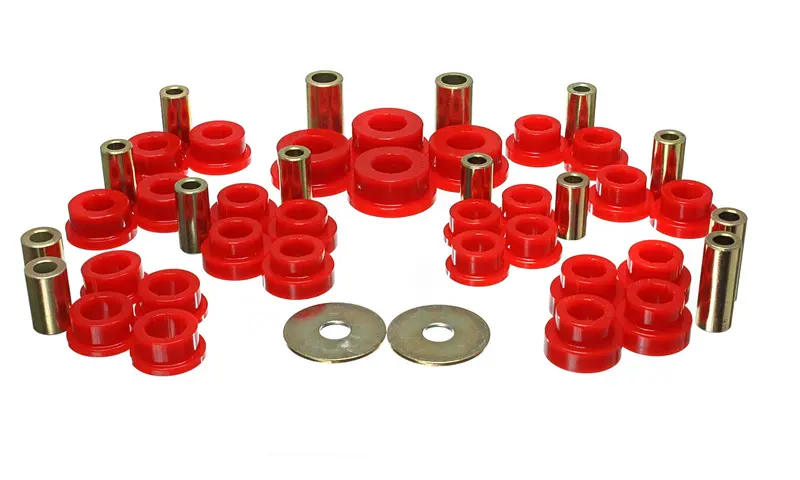 Energy Suspension 19.3103R Rear Control Arm Bushing Kit — Red Polyurethane 1