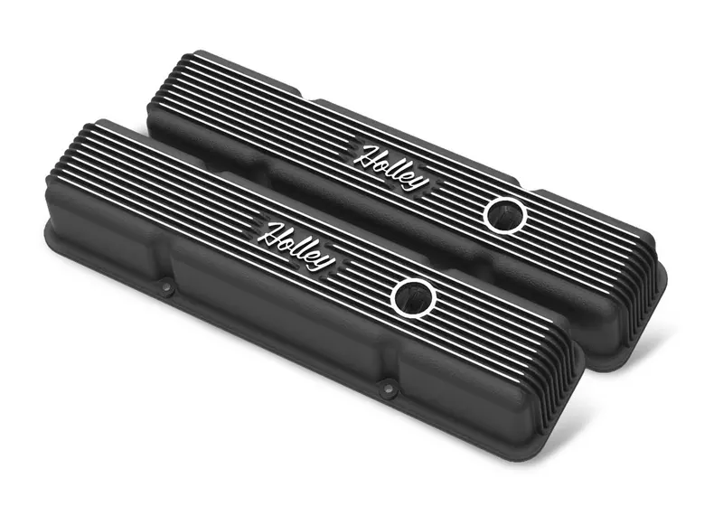 Holley 241-242 Billet Aluminum Valve Cover Set 1