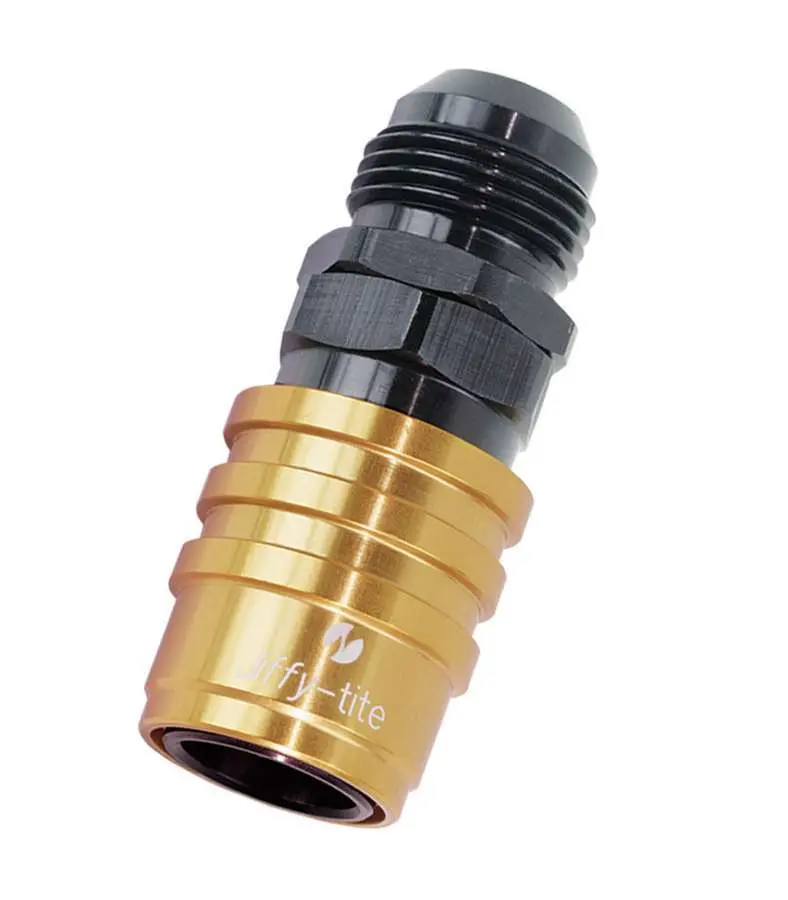 Jiffy-Tite 51412 Quick-Connect #12 Male Socket Fitting – Gold-Plated Brass With Black Housing 1