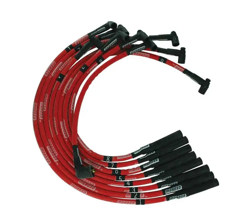 Moroso 52555 Ultra Plug Wire Set – Sbm 273–360, Red Silicone, High-Performance Ignition 1