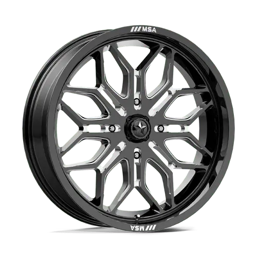 Msa Offroad Ma047Be20704010 Ma47 20X7 Wheel — 4X110 Bolt Pattern, Gunmetal Black/Milled Face, +10Mm Offset 1