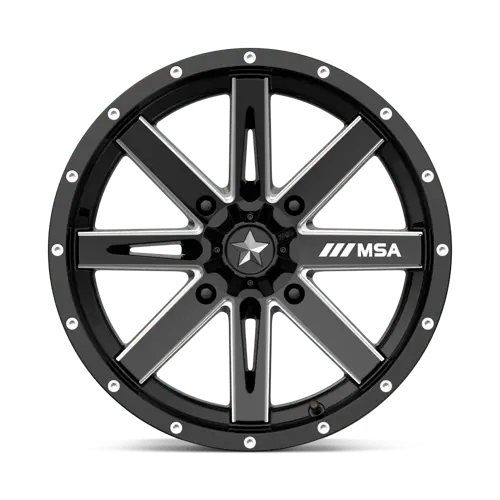 Msa Offroad Ma41 Wheel – 16×7 Inch, 4×137 Bolt Pattern, Gloss Black Machined, 10Mm Offset 1