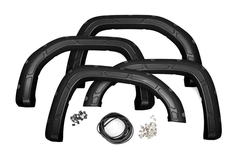 Rough Country Defender Gloss Black Pocket Fender Flares – Gmc Sierra 1500 (2019–2023) 1