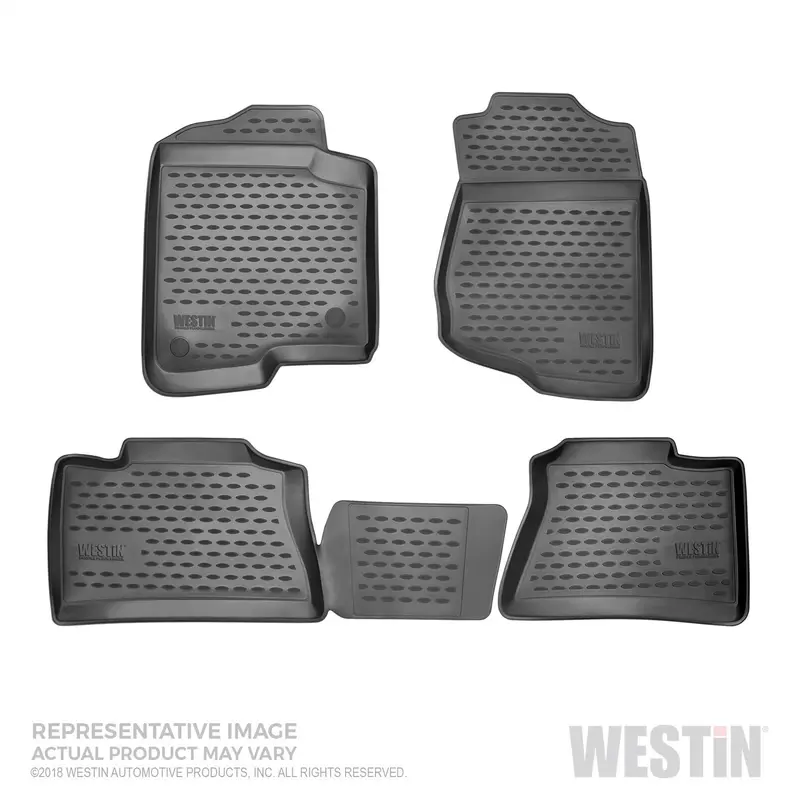 Westin Profile Black Floor Liners – 4-Piece Set For Front And Rear Cab Floors 1
